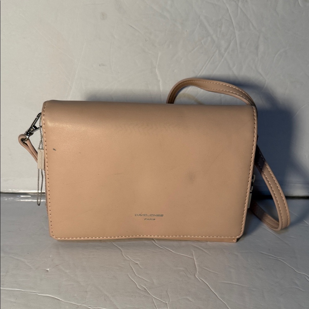 David Jones Paris Nude Crossbody Bag